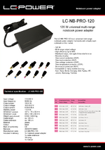 Datasheet notebook power adapter LC-NB-PRO-120