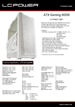 Datasheet ATX case Gaming 900W Lumaxx Light