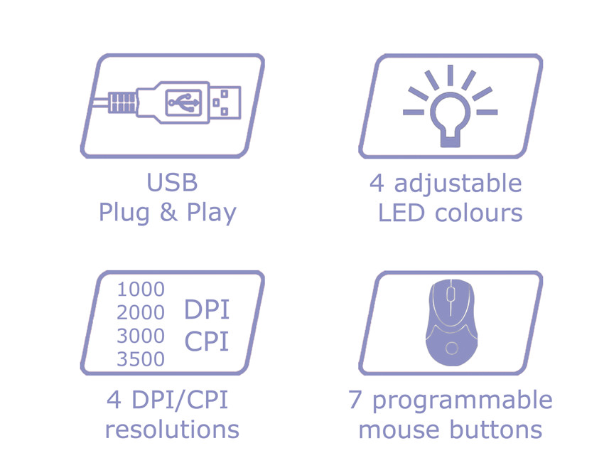 Optical RGB USB mouse m715R logos