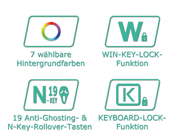 Tastatur LC-KEY-4B-LED Logos