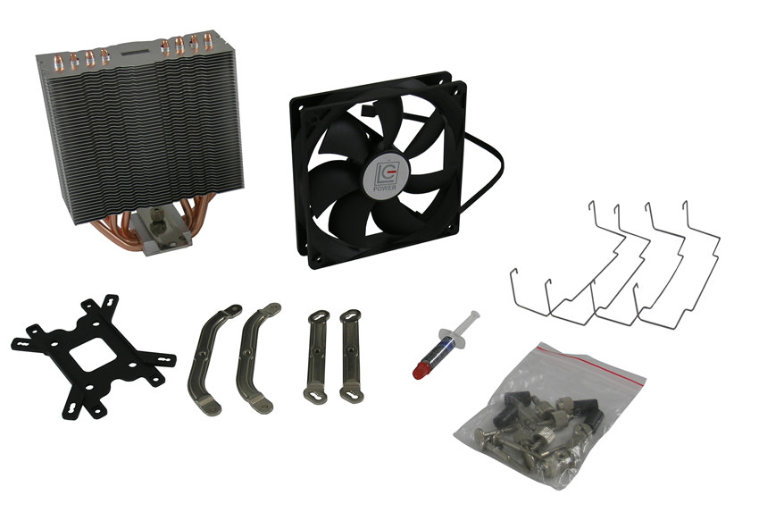 AMD AM4 LC-POWER LC-CC-120 CPU Air Cooler,120mm PWM Fan with 4 Heatpipes for Intel 115x/2066 