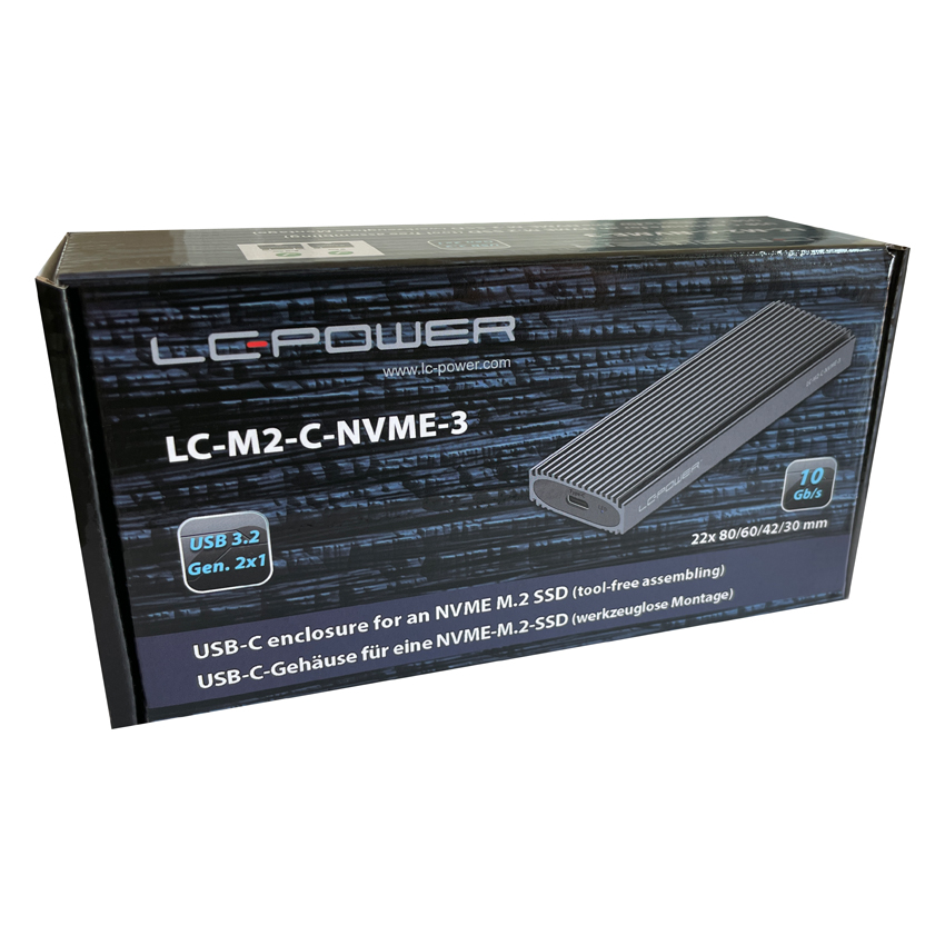  LC-M2-C-NVME-3 - M.2 NVMe SSD Enclosure 